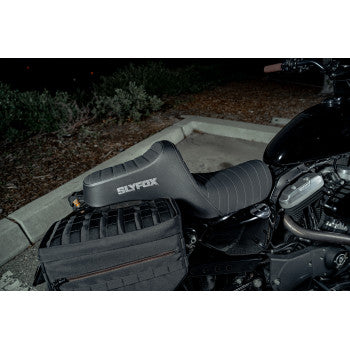 SLYFOX Highnoon Seat - Vinyl - Classic Stitch - Silver Logo - XL 4709B-SlyFox