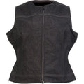 Z1R Women's Denim Vest - Black - 3W 2831-0113