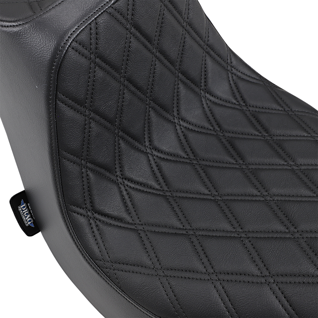 DRAG SPECIALTIES Predator III Seat - Double Diamond - Black Stitching - FLFB/S '18-'22 0802-1188