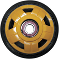 Parts Unlimited Idler Wheel With Bearing 6004-2rs - Yellow - Group 17 - 141 Mm Od X 20 Mm Id R0141d-2 401a