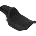 LEMANS CORPORATION Extended Reach Predator III Set - Vinyl - Black Double Diamond Stitch - FLH/FLT '23-'24 4706B