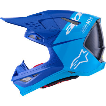 ALPINESTARS Supertech M10 Helmet - Flood - MIPS® - Blue/Black Carbon - 2XL 8301023-7282-XXL
