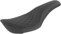 SADDLEMEN Profiler Seat - Front Lattice/Rear Smooth - Black - FXDWG 896-05-149