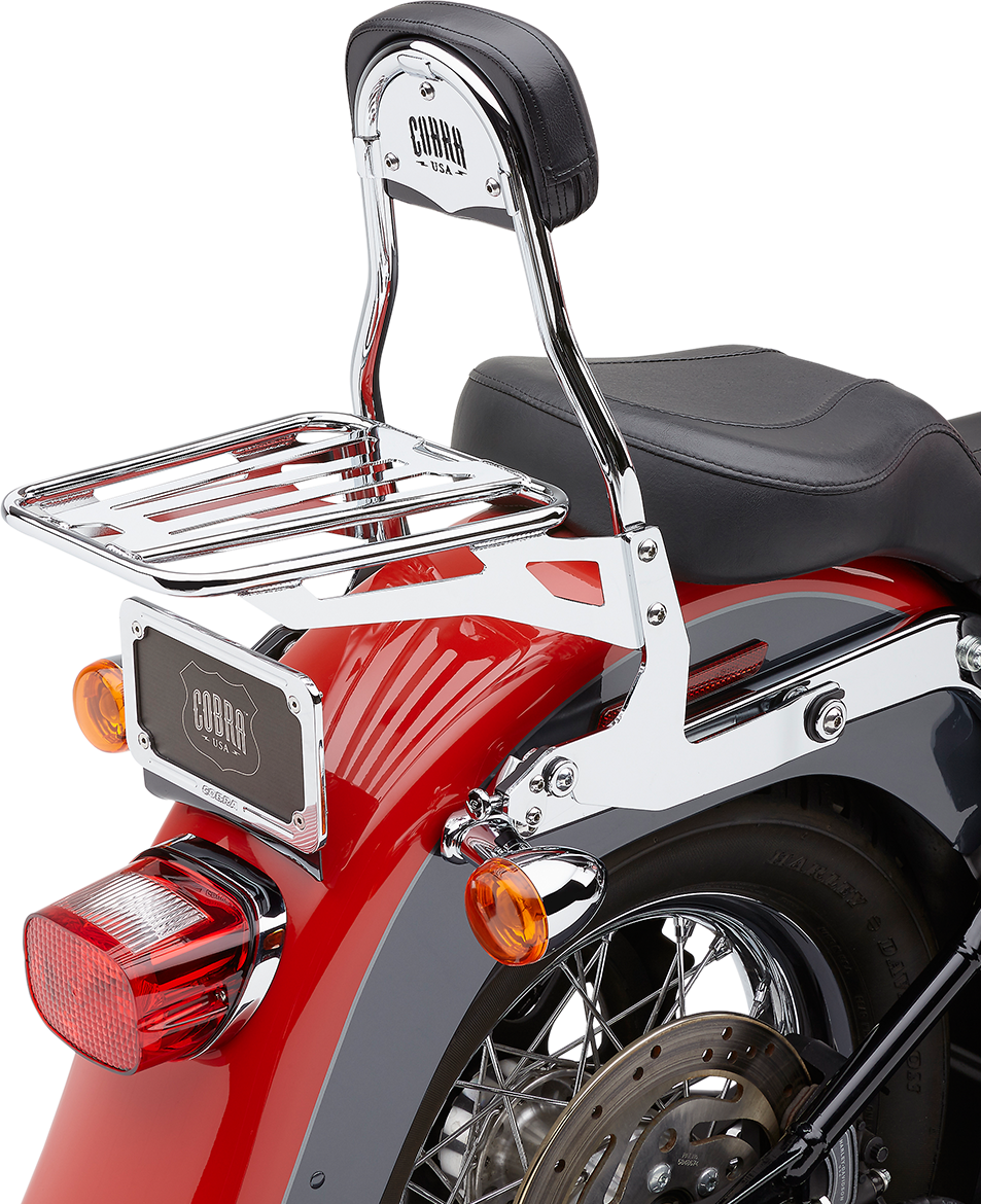 COBRA Backrest Kit - 14" - Chrome - Softail ALSO FITS 00-17 FLSTC 602-2001