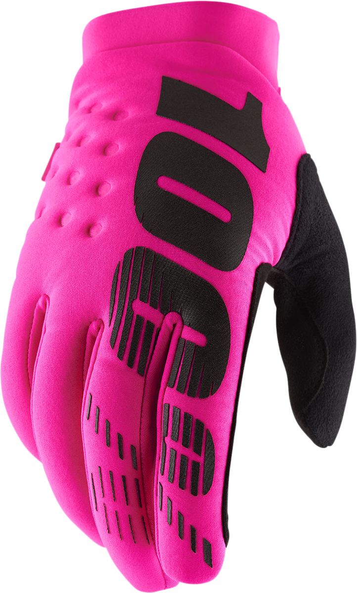 100% Brisker Gloves - Neon Pink - Medium 10003-00026