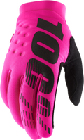 100% Brisker Gloves - Neon Pink - Small 10003-00025