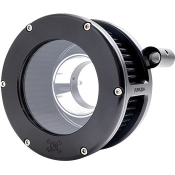 FEULING OIL PUMP CORP. BA Air Cleaner Kit - Black/Clear with Black Filter - '93-'99 Evolution Big Twin 5564