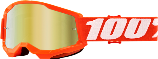 100% Youth Strata 2 Goggles - Orange - Gold Mirror 50032-00005