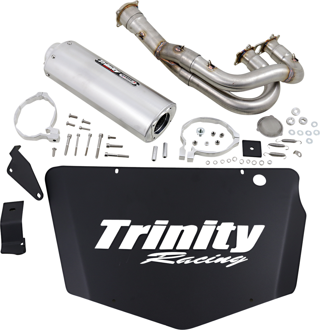 TRINITY RACING Single Stinger Exhaust - Brushed TR-4172F