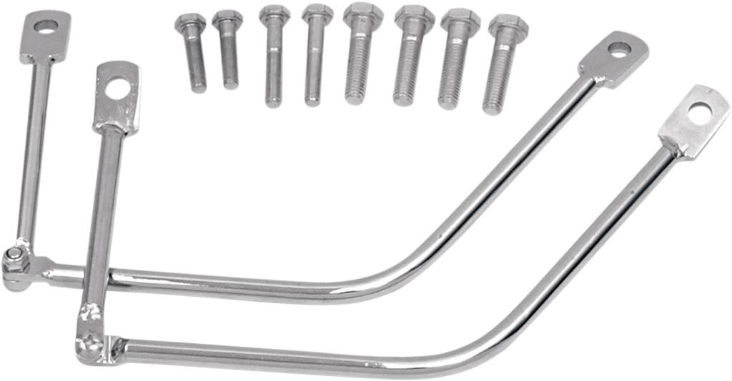 SADDLEMEN Metric Saddlebag Support - Chrome 3501-0345