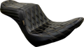 LE PERA Tailwhip Seat - Diamond w/ Chestnut Stitching - Black - FXLR/FLSB '18-'22 LYR-580DD-CHET