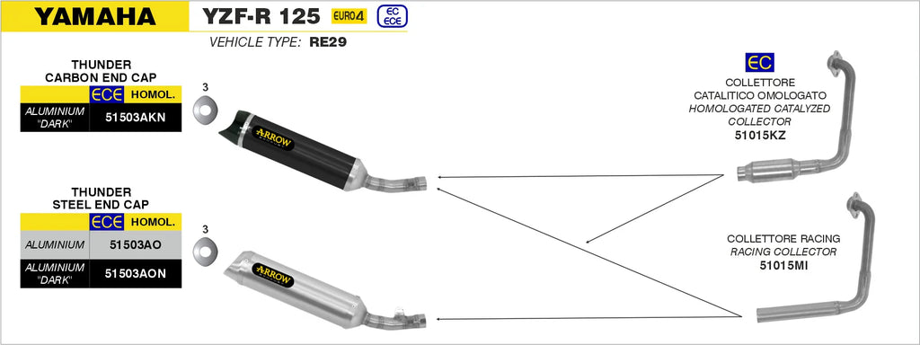 Arrow Exhaust 51015MI