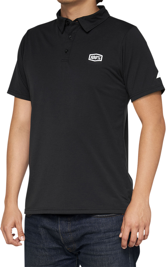 100% Corpo Polo Shirt - Black/White - Small 35019-011-10