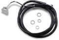 DRAG SPECIALTIES Brake Line - Front - Black - +10" with ABS 614220-10BLK