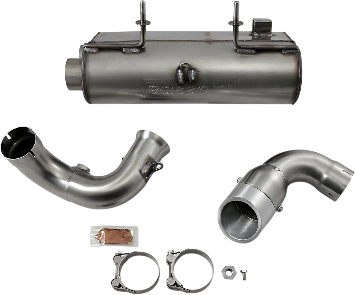 BASSANI XHAUST Muffler - Stainless Steel - RZR XP 900 2014 6R9017