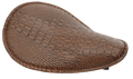 DRAG SPECIALTIES Seat - Spring Solo - Low-Profile - Small - Faux Alligator/Brown Stitching 0806-0096