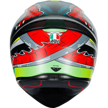 AGV K1 Helmet - Dundee - Matte Lime/Red - Small 210281O2I006105