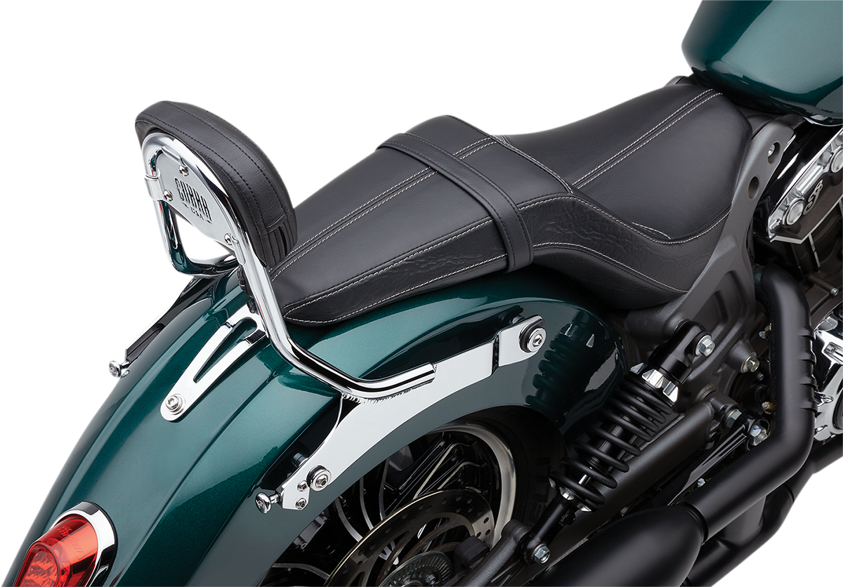 COBRA Detachable Backrest - Chrome - Two-up Seat - Scout 502-2210