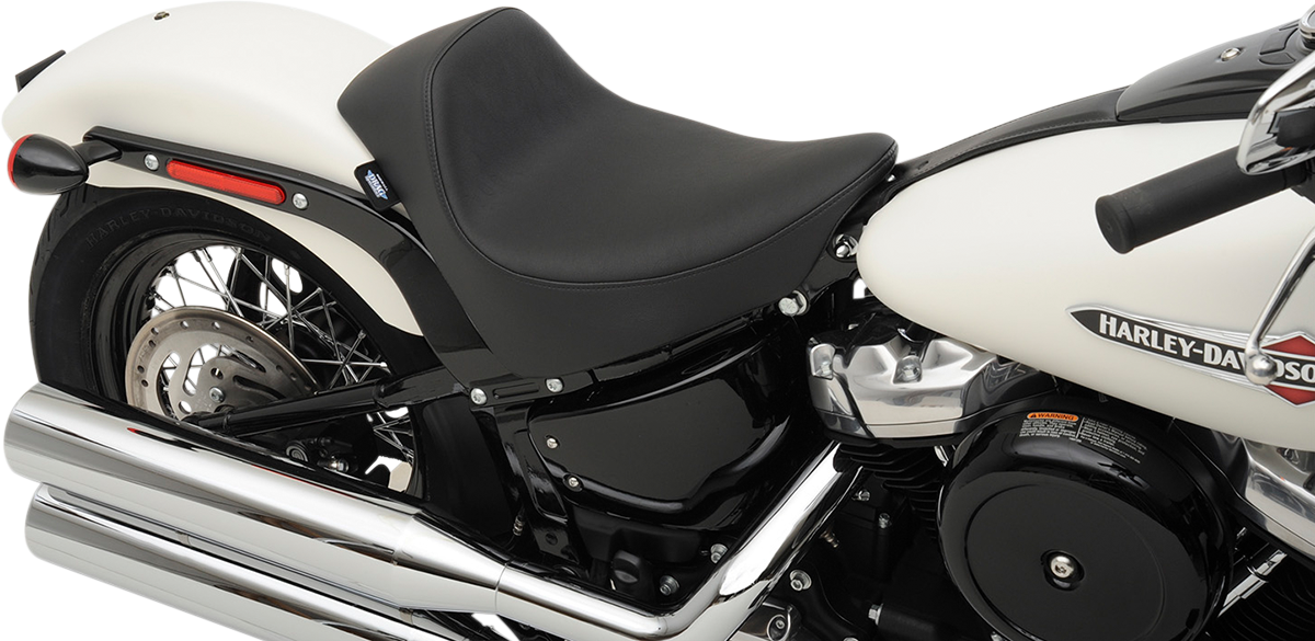 DRAG SPECIALTIES EZ-Solo Seat - Smooth - Solar-Reflective Leather - FL/FX '18-'22 ACT EZ-ON STYLE 0802-1149