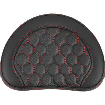 SADDLEMEN RoadSofa™ Sissy Bar Pad - Honeycomb - Red Stitching 051349RED