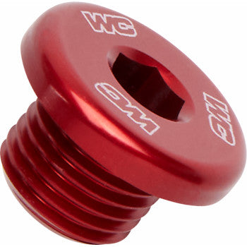 WORKS CONNECTION Radiator Drain Plug - Red - Honda/Kawasaki 24-631