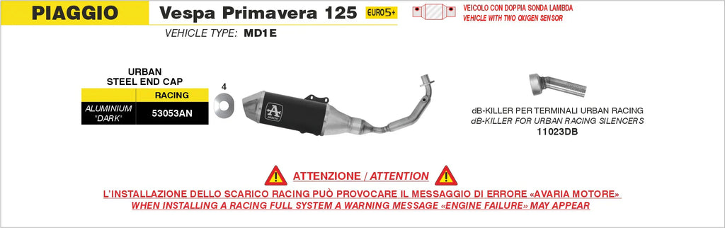 Arrow Exhaust 11023DB