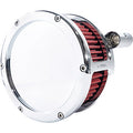 FEULING OIL PUMP CORP. BA Air Cleaner Kit - Chrome with Red Filter - '08-'17 Dyna/Softail/Touring 5457