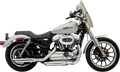 BASSANI XHAUST 3" Mufflers - Chrome - Slash-Down - Sportster '04-'13 1X17B