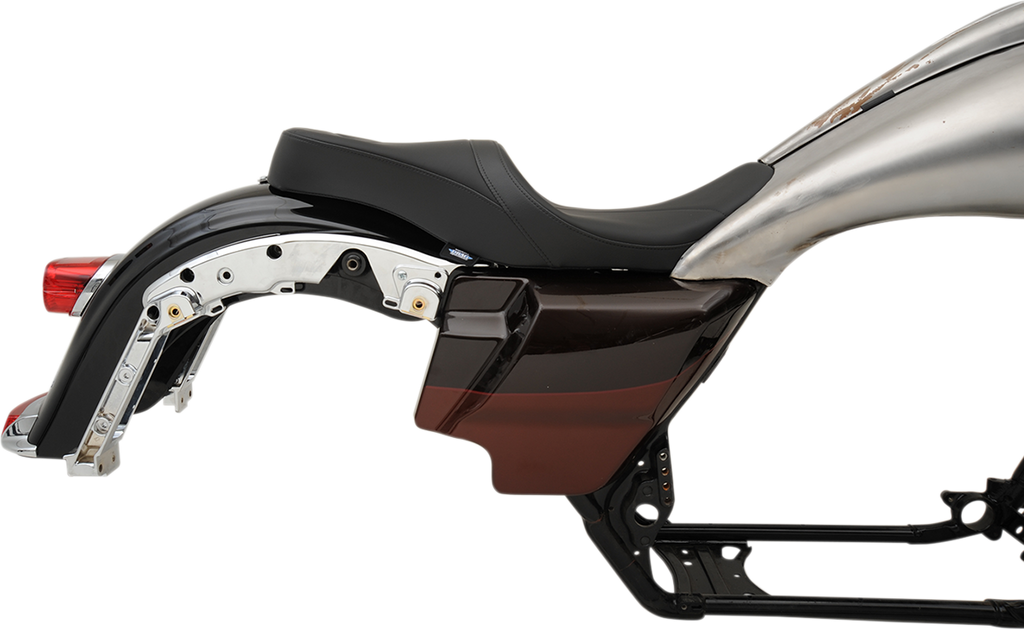 DRAG SPECIALTIES Low Touring Seat - Mild Stitched - Razorback Tanks - FL '10-'22 0801-1075