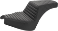 SADDLEMEN Step Up Seat - Front Tuck-n'-Roll/Rear Lattice - Black - Chief I21-04-176