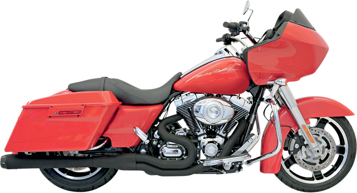 BASSANI XHAUST B4 2:1 Exhaust - Black - Megaphone FLH-747B