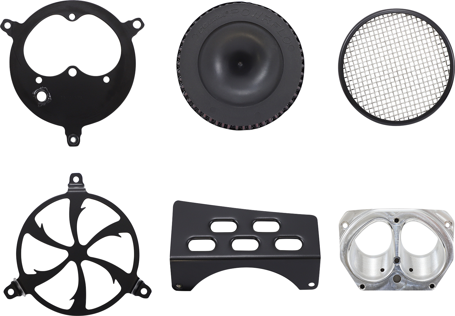 COBRA Swept Air Filter - Black - Bolt 06-0267-01B-SB