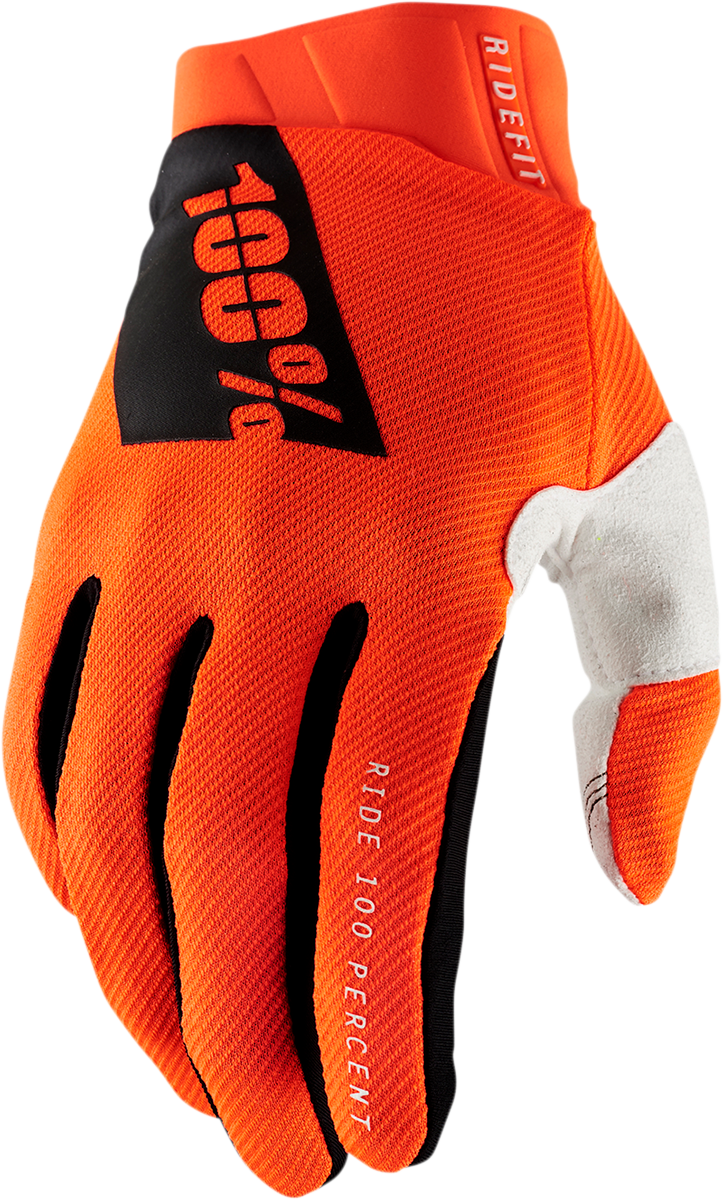 100% Ridefit Gloves - Fluorescent Orange - XL 10010-00008