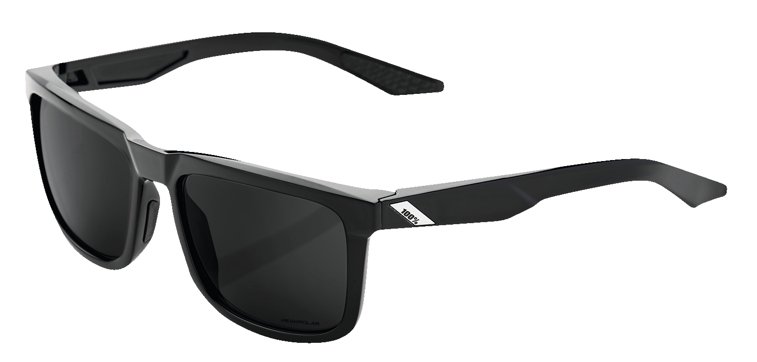 100% Blake Sunglasses - Polished Black - Grey PeakPolar 60028-00000