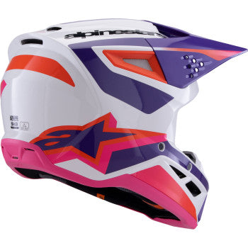 ALPINESTARS SM3 Helmet - Heat - Gloss White/Purple/Pink - Medium 8301026-2052-M