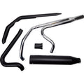 KHROME WERKS 2-into-1 Outlaw-SR Exhaust System - Black - Without End Cap - Twin Cam Touring 200785-SR