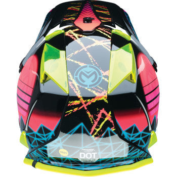 MOOSE RACING Youth F.I. Helmet - Vaporwave - MIPS® - Black/Pink/Yellow - Small 0111-1614