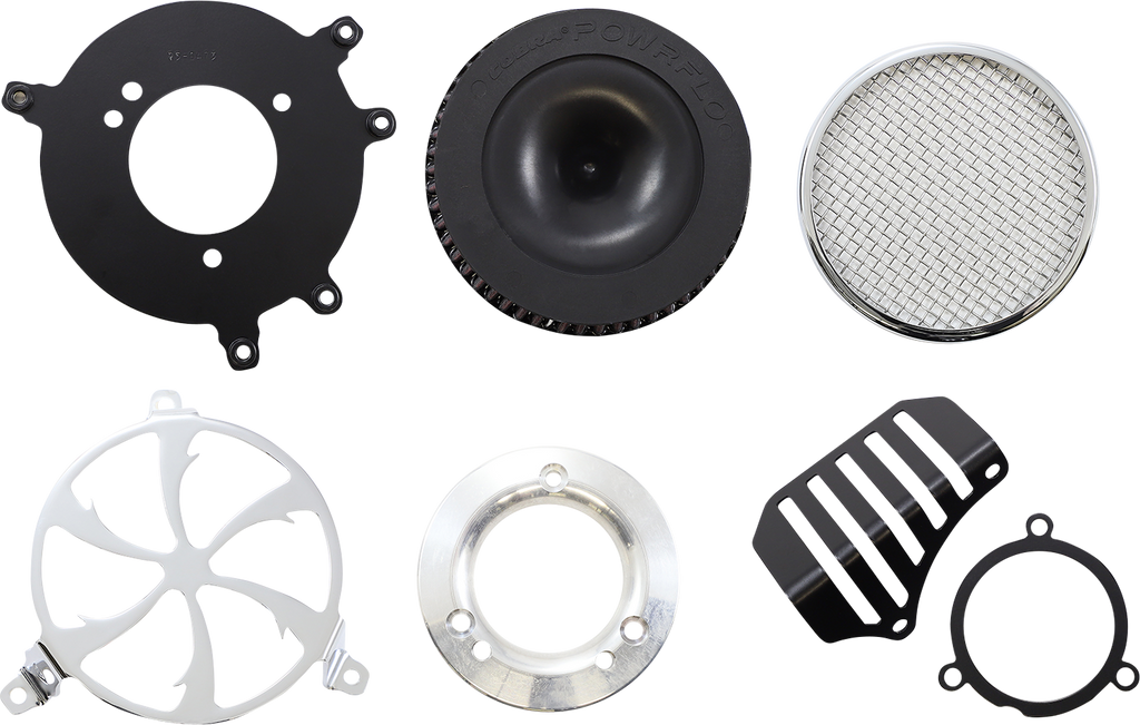 COBRA Air Filter - Swept - Chrome 606-0101-01-SB