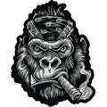LETHAL THREAT Gorilla Biker Bandana Embroidered Patch - Large LT30214