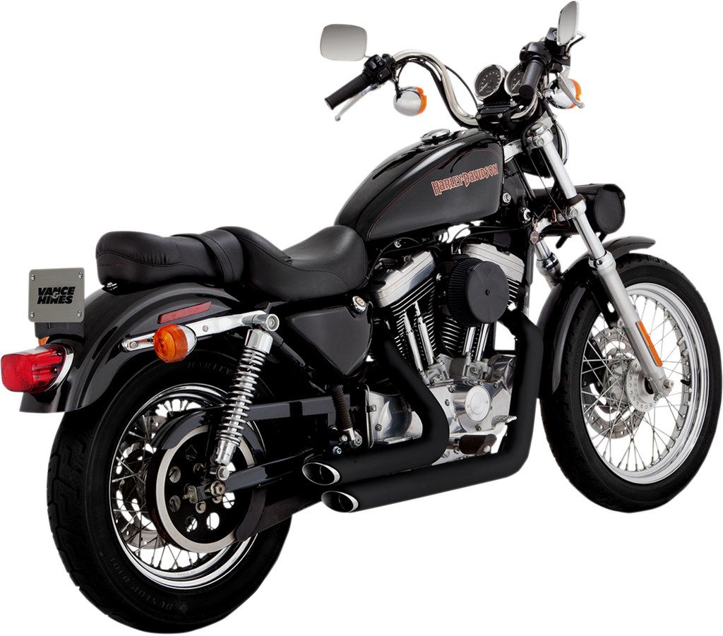 VANCE & HINES Shortshots Staggered Exhaust System - Black 47223