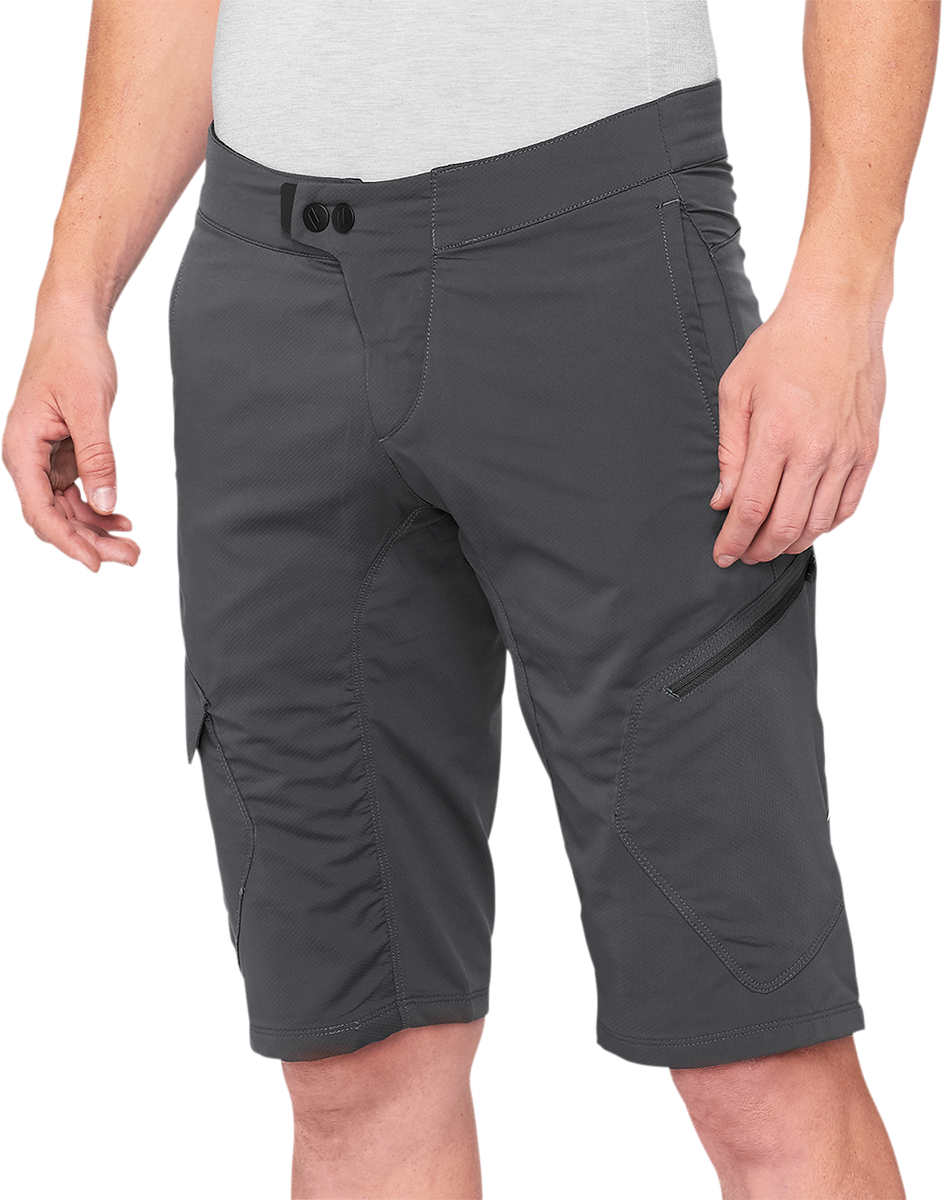 100% Ridecamp Shorts - Charcoal - US 28 40029-00007