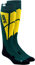 100% Hi-Side Performance Socks - Green - Small/Medium 24008-005-17