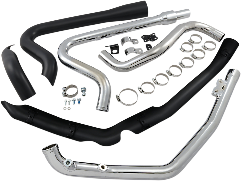 COBRA True Dual Headpipes - Black - Dresser  Glide  2017-2022 6257RB