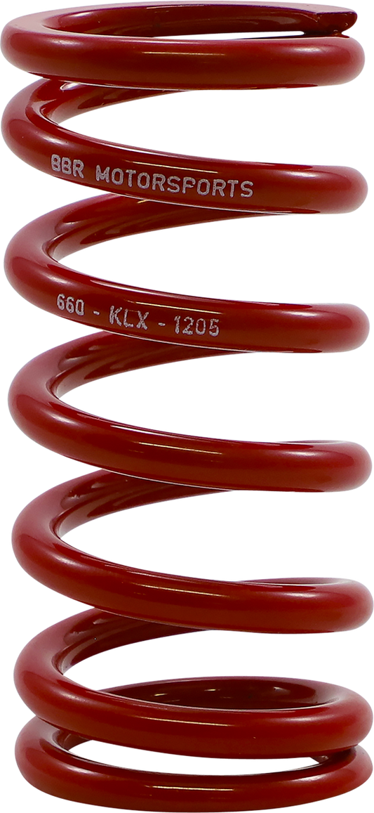 BBR MOTORSPORTS Rear Shock - Red - Spring Rate 381 lbs/in 660-KLX-1205