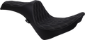 DRAG SPECIALTIES Predator III Seat - Double Diamond - Silver Stitching - FL/FX '18-'22 0802-1146