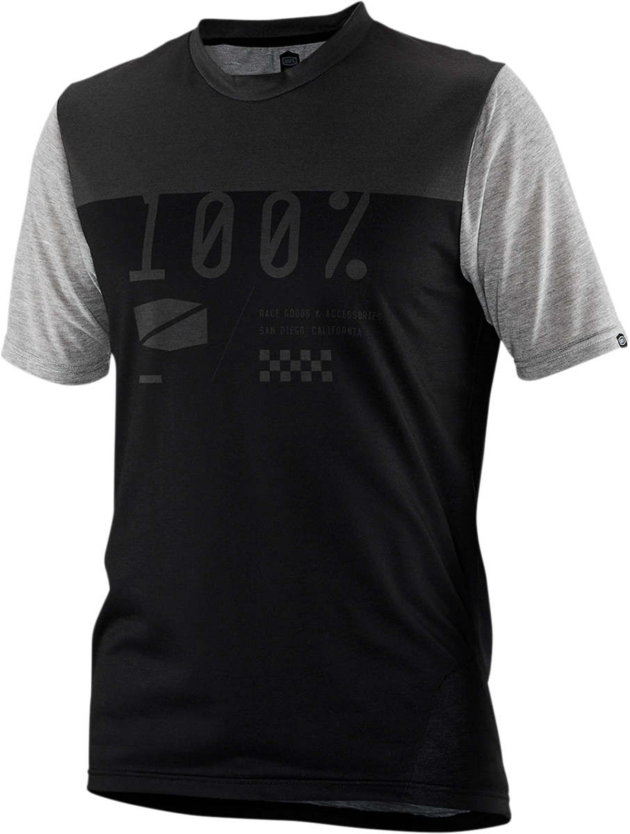 100% Airmatic Jersey - Short-Sleeve - Black/Charcoal - Small 41312-057-10