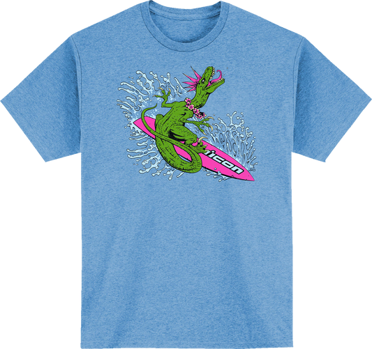 ICON Dino Fury T-Shirt - Light Heather Blue - 2XL 3030-21968