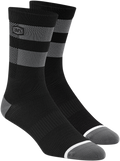 100% Flow Performance Socks - Black/Gray - Large/XL 20049-00003