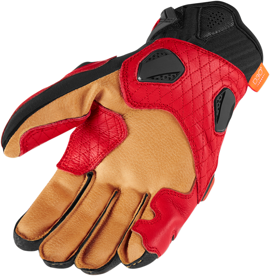ICON Hypersport™ Short Gloves - Red - Small 3301-3545