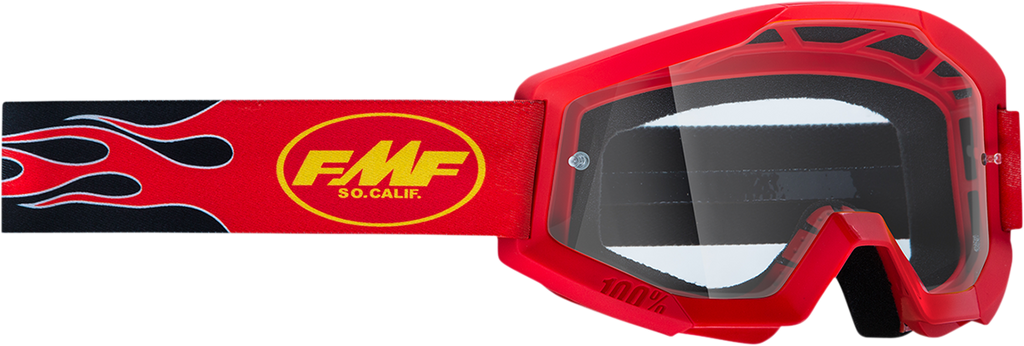 FMF PowerCore Goggles - Flame - Red - Clear F-50050-00008 2601-3004